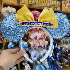 Walt Disney World Parks Entrance Minnie Mouse Marquee Ear Headband